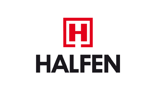 Logo des Premiumpartners Halfen im Bereich Stahl- und Anlagenbau