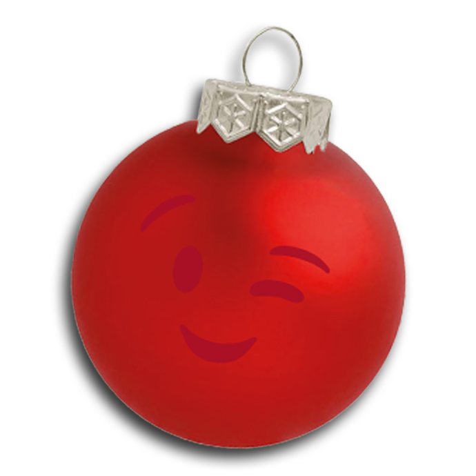 Button - Christbaumkugel - Merry Christmas - Fröhliche Weihnachten